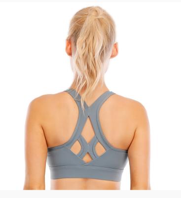 China Women Breathable Sports Front Bra High Impact Zipper Zipper Up Yoga Bra Shock Proof Fitness Vest Yoga Top Compression for sale