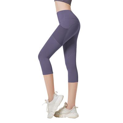 China Wholesale Breathable Capri Leggings Seamless Quick Dry Female Shark Skin Pants Tight Fit Outside Women's Cycling And Yoga Abbreviations for sale