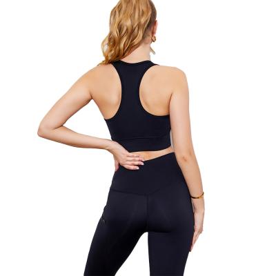 China Breathable High Quality Brand New High Waisted Yoga Sets Wholesale New Yoga Suit Quick Dry Cross Back Yoga Bra Plus Size Workout Apparel for sale