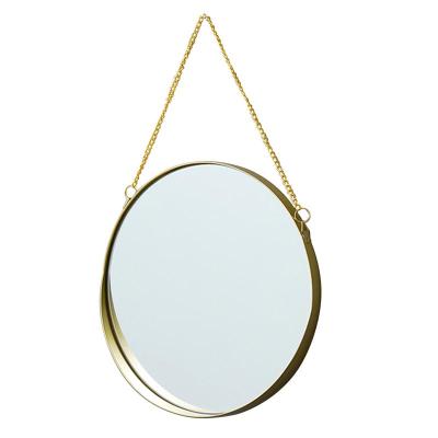 China Personalized Decorative Wall Mount Bathroom Round Hanging Makeup Mirrors With Buckle for sale