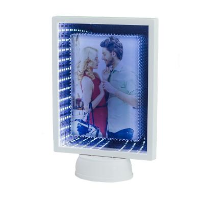 China Lighted Square Shape Photo Frame Sublimation Led Mirror Rechargeable Magic Mirror For Gift for sale