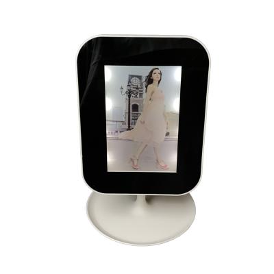 China Wholesale Magic Lighted Square LED Mirror Photo Sight Makeup Mirror With Charger for sale