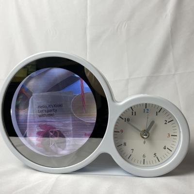 China New Design Multifunctional Photo Frame Sublimation Lighted Magic Mirror With Exquite Clock for sale