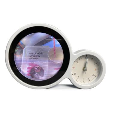 China New Design Lighted Photo Frame Creative Magic Sublimation Blanks Mirror For Art Personal Wedding Family Photo With Clock for sale