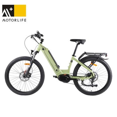 China Aluminum Alloy 9 Mid Gears Electric Hybrid Bike Drive Motor City Bike Aluminum Alloy Electric Bicycle for sale