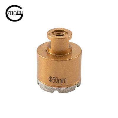 China Hot Porcelain Tile Marble Drilling Recommend 50mm Vacuum Brazed Diamond Drilling Core Bits For Granite Marble Glass Long Life for sale