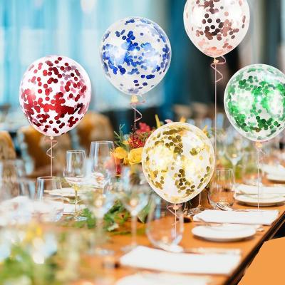 China Party Decoration Latex Balloon Sequin Confetti Clear Transparent Balloon for sale