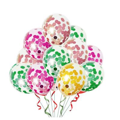 China Wholesale Party 12 Inch Colorful Confetti Balloons Metallic Party Decoration Confetti Balloon Balloon Decor for sale