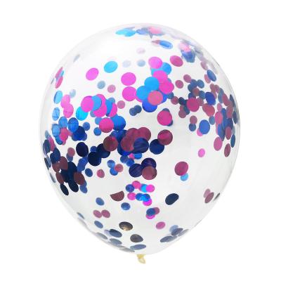 China New Hot Selling 12 Inch Party Round Shape Transparent Clear Sequin Confetti Balloons For Wedding Birthday Party Decor for sale