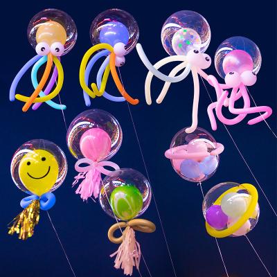 China Party Kids DIY Balloon Kits LED Light Animal Bobo Balloon Handmade Cartoon Latex Balloons for sale