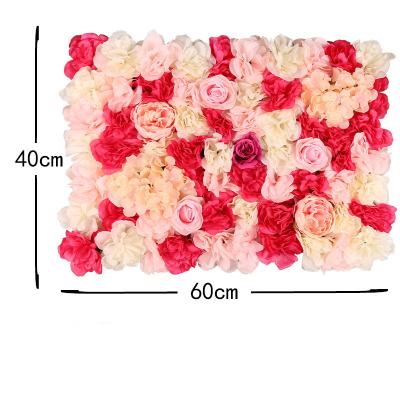 China High Quality Luxury Flower Wall For Sale Event Decor 40x60cm Wedding Backdrop Wholesale Purple Artificial Flower Wall For Decoration for sale