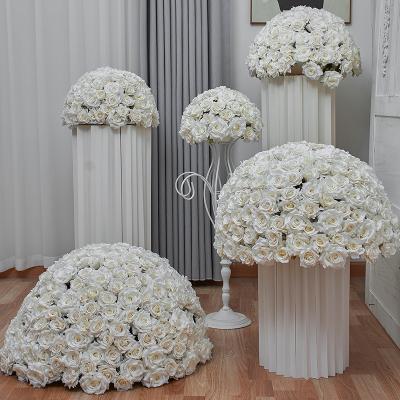 China New 2023 Hot Sales Silk Rose Wedding Flower Ball Flowers Artificial Handcrafted Flower Wedding Decoration Table Centerpiece Rose Decoration for sale