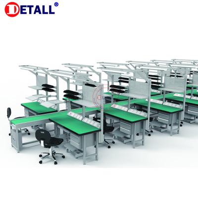 China Detall Customized Modular Heat Resistant PVC Belt Conveyor Led Lamp Automatic Assembly Line Equipment for sale