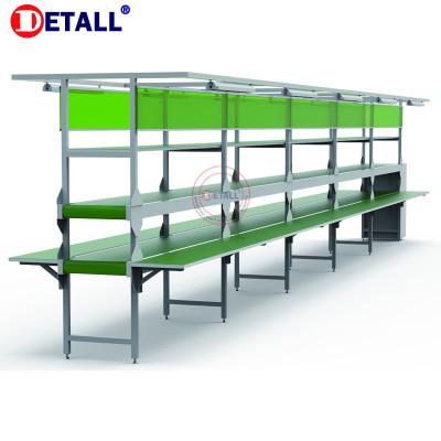 China Heat Resistant Automatic Assembling Line Belt Conveyor Line Work Detall Laptop And Toy Tables for sale