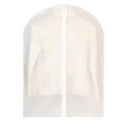 China Professional Custom Dustproof Clear Transparent Eva Hanging Wardrobe Coat Clothes Storage Bags Garment Dust Cover Suit Bag for sale