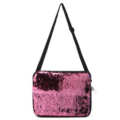 China Trend Customized Color Laptop Sleeve Fashion Laptop Cover Personalized Sequin Shoulder Bag for sale