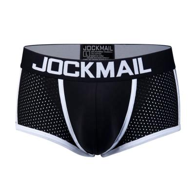 China JOCKMAIL Antibacterial Brand Mesh Sexy Men's Underwear Breathable Fiber Waist Boxer Low Briefs Sports Seamless Briefs for sale