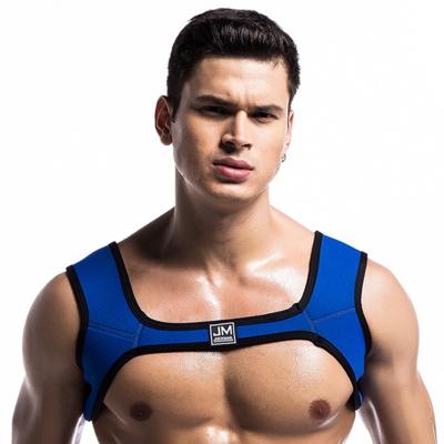 China Durable Male Gay Sex Body Tops Leather Chest Harness Neoprene Lingerie Chest Harness Men's Clothing Tank Tie Up Punk Rave Costumes For Sex for sale