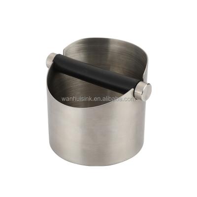 China Traditional Coffee Tools Stainless Steel Espresso Waste Box Coffee Kick Box Coffee Trash Can for sale