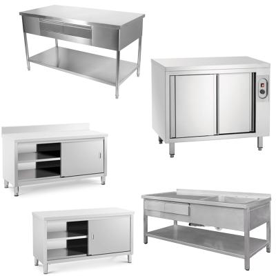 China Durable Hotel / Kitchen / Restaurant Stainless Steel Restaurant Equipment Tables Buffets for sale