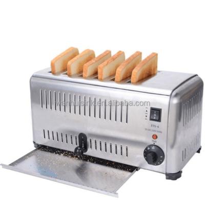 China Commercial Bread Maker Sandwich Machine 4/6 Slices Automatic Equipment Hotels Bakery Bread Toaster for sale