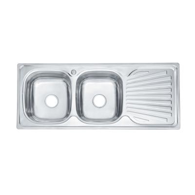 China Without Faucet 12050A Stainless Steel Kitchen Sink With Drainer for sale