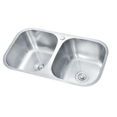 China Without Faucet 7843 Double Bowl Undermount Kitchen Sink for sale