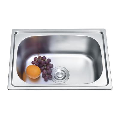 China Without Faucet 5237A Single Bowl Stainless Steel Kitchen Sink for sale