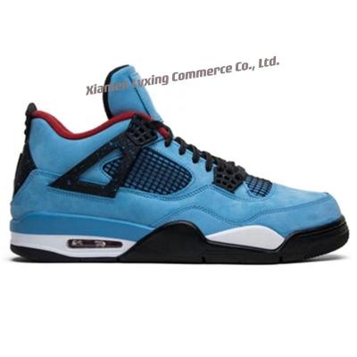 China High Top Basketball Shoes Men Aj 4s Basketball Shoes Og 4 Retro Aj 4s Bred White Sail College Blue Ladies Men's Fashion Sneakers Aj4 4 Retro Sail for sale