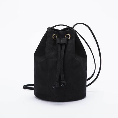 China High Quality Eco-Friendly Canvas Bucket Bag Fashion Shoulder Bag Classic Organic Canvas Messenger Bag for sale