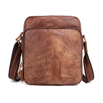 China Used Daily Casual Bag Mens Shoulder Leather Vintage Cross - Body Bag Top Leather Bag For Outdoor for sale