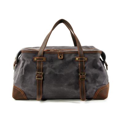 China ENGLAND STYLE vintage waxed large capacity portable canvas luggage bag travel bag duffel bag for men for sale