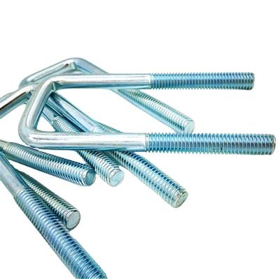 Cina Galvanized blue zinc U-shaped Zinc U Bolt Engineering High-strength fasteners stud bolt in vendita