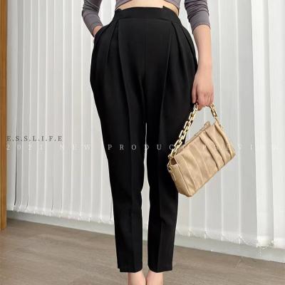 China Anti-Wrinkle Leisure Women Rich Drape Hip Length Of Nine Points Waist Turnip Pants For All Year Around for sale