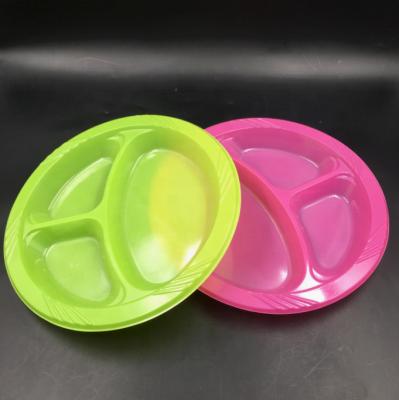 China 3compartments 9inch 10inch disposable disposable dish for sale