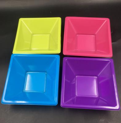 China Disposable Disposable Square Plastic Bowl Fruit Cake Cheese Bowl for sale