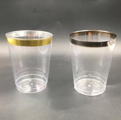 China Silver Glass Water Juice Cup 1oz 2oz 7oz 8oz 9oz 10oz 12oz 14oz 16oz Gold Disposable Disposable for sale