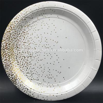 China Disposable customizable paper plates with 8 inch color print for sale