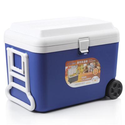 China GINT 50L Insulated Hard Plastic Trolley Rotomolded Cooler Box For Outdoor Camping for sale