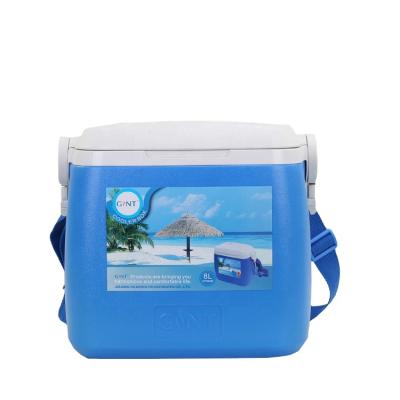 China GINT 8L Ice Vaccine Insulated Portable Plastic Fishing Cooler Box For Frozen Food for sale