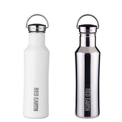 China Sustainable EARTH Brand 316+304 RED 530ML Double Wall Vacuum Insulated Stainless Steel Drinking Water Bottle for sale