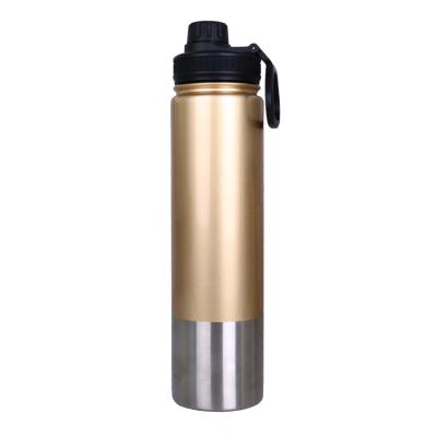 China 25OZ Body Stainless Steel Sport Water Bottle Viable Slim Vacuum Flask With Carry Handle And Small Mouth For Direct Drinking for sale