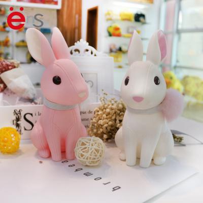 China 2021 Brand Material Eco-friendly Cartoon Anime Rabbit Plastic Vinyl Animal Coin Banks for sale