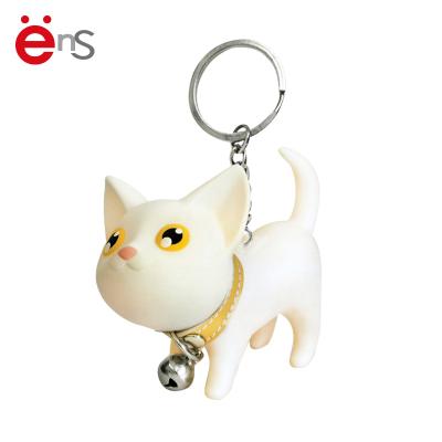 China Wholesale Custom Hot Sale 3D Cute PVC Cat Shape Keychain for sale