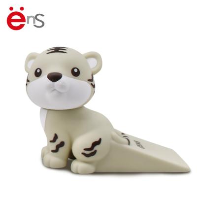 China 2022 Design Modern Cute Chinese Zodiac Tiger PVC Security Animal Door Stopper for sale