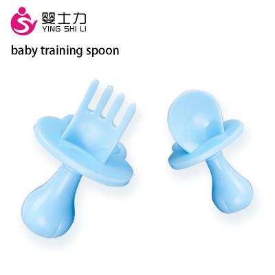 China Wholesale BPA Free Spoon and BPA Free Factory Fork Set for Babies and Toddlers Ages 6+ Months, Anti-Clog Shield, Easy-Handle Handles for sale