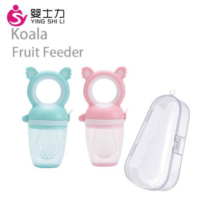 China BPA Free Teething Toys For Babies Freezable Fillable Baby Teethers Fill With Breastmilk Purees Water Smoothies Baby Fruit Feeder for sale