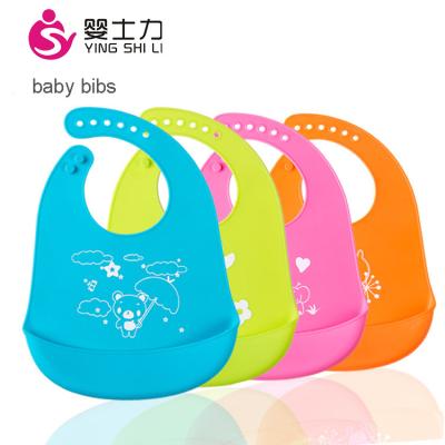 China Wholesale BPA Free Silicone Adjustable Waterproof Food Catcher Baby Silicone Feeding BibsBaby Products for sale