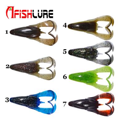 China PVC Fishing Lure Frog Baits 90mm 15g TopWater Soft Frog Silicone Lure Frog Artificial Fishing Tackle for sale