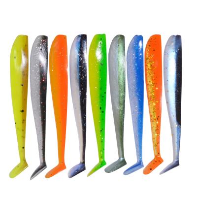 China Soft PVC Lure Bait 130mm 12.5 T Fish Shad Lure Bait Plastic Swimbait Tail Shad Worm Bait Fishing Lure for sale